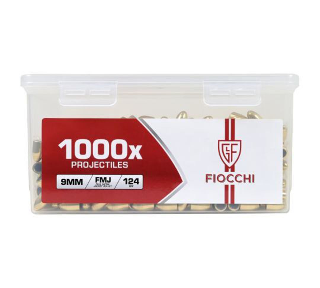 Fiocchi Projectiles 9mm 124gr FMJ 1000 pcs image 1